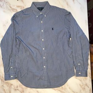 Ralph Lauren Polo Men's L Blue Striped Button-Down